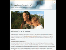 Tablet Screenshot of prirodzene-materstvo.sk